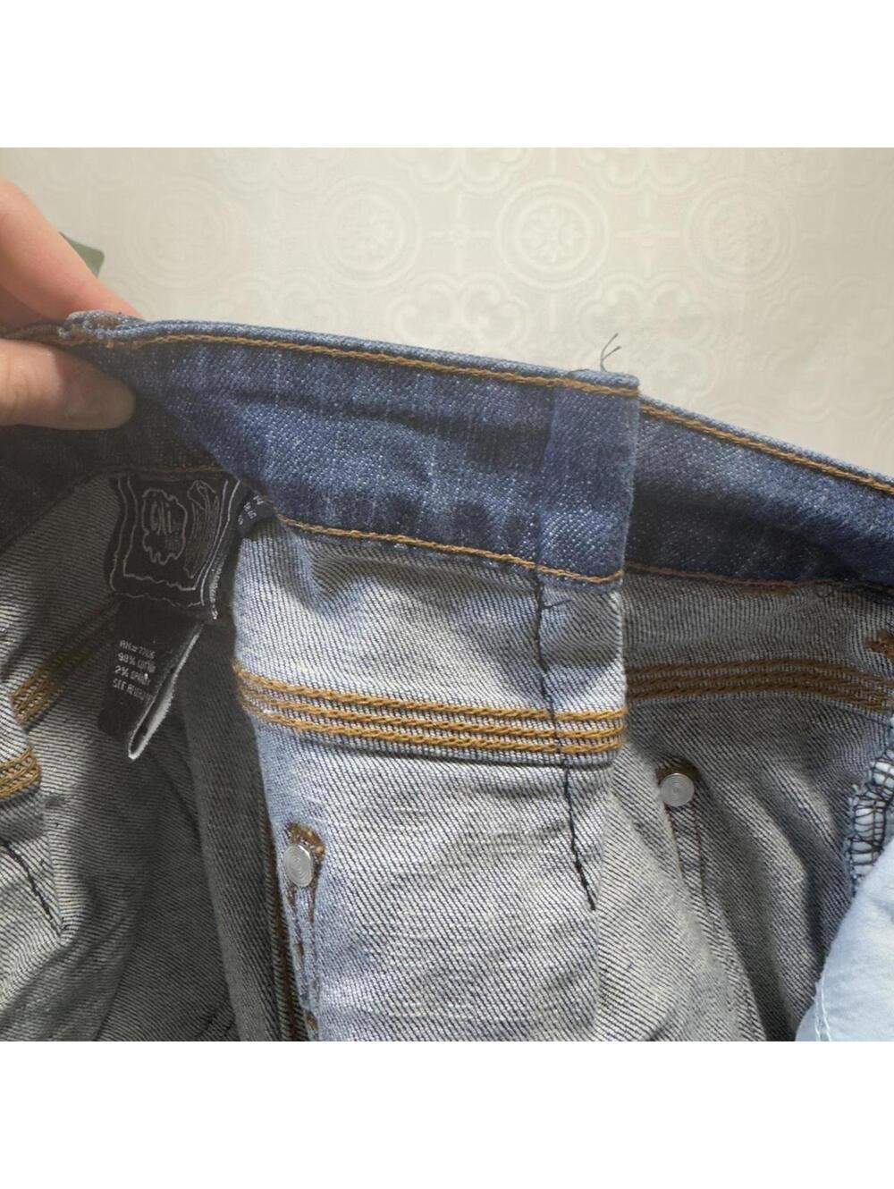 Y2K Patchwork Bootcut Dark Blue Wash Jeans Boho Western - Picture 5 of 5